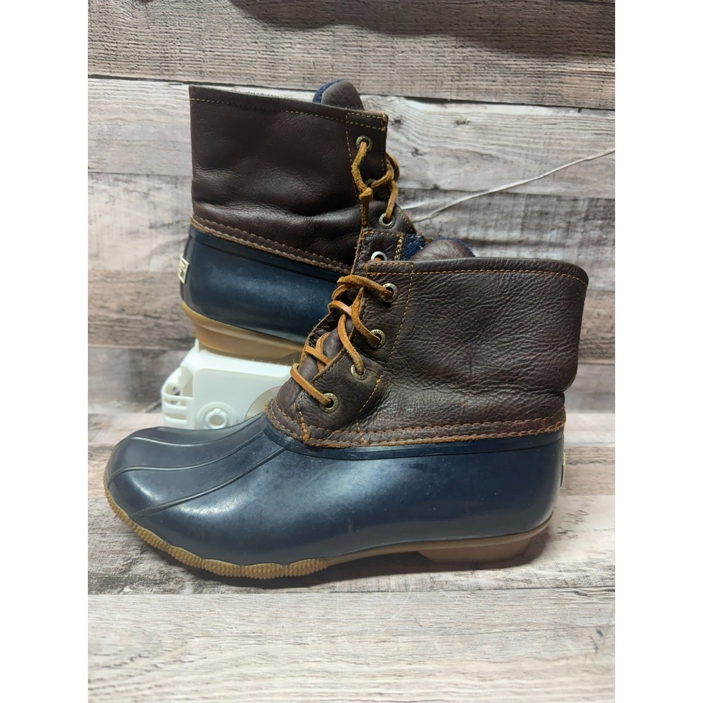 Sperry Women Duck Boots STS91175 Waterproof Rubber Boot Brown 6.5